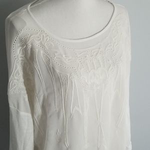 Free People Embroidered blouse